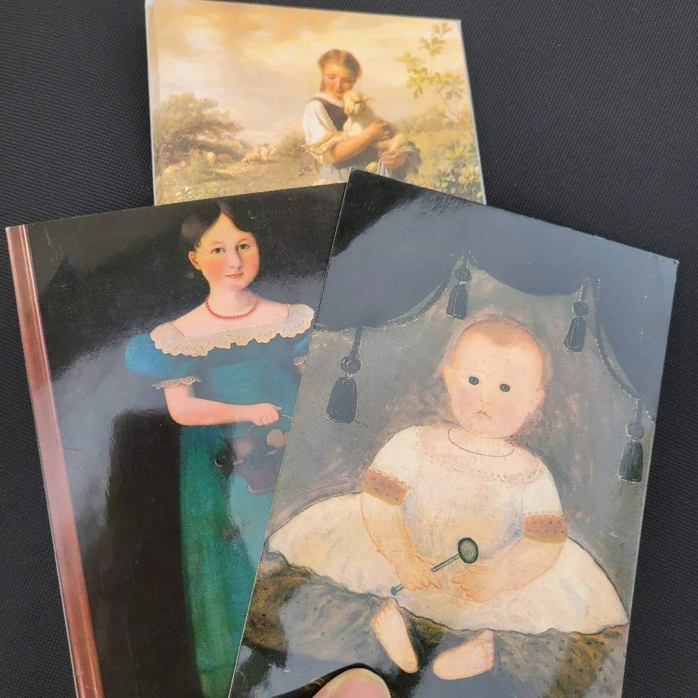 Stationary Trio ~ Frame-worthy Vintage Images ~ 2 Postcards ~ NWT Notecards